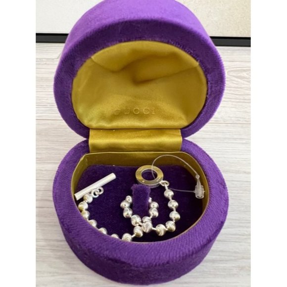 GUCCI Boule Toggle Silver Bracelet - Picture 11 of 12